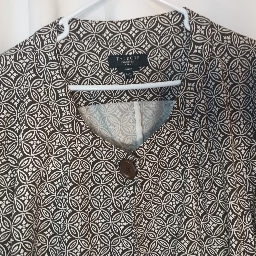 Talbots 20w Swing Jacket Single Button Cropped St… - image 5